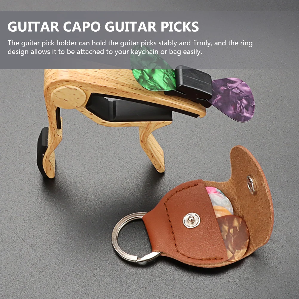 1 Set of Guitar Capo Guitar Picks Set Guitar Picks with Guitar Pick Holder Guitar Parts enlarge