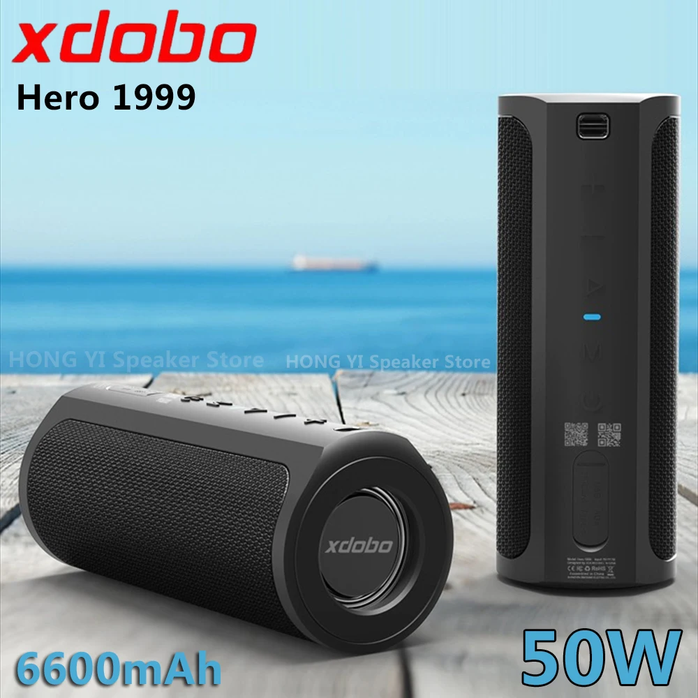 

Портативная беспроводная Bluetooth-Колонка XDOBO Hero1999, 50 Вт, TWS стерео Бумбокс, TF-карта, AUX USB-порт, внешний аккумулятор
