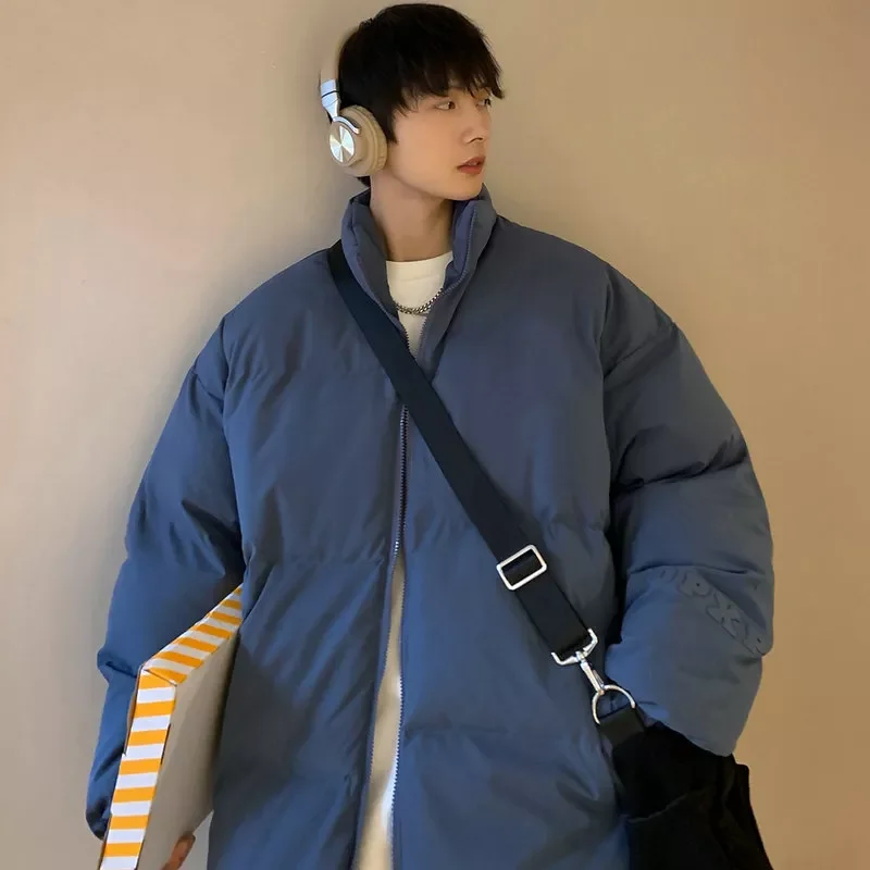 coat thick warm stand collar winter parka men windproof women's winter jackets harajuku men's winter jacket