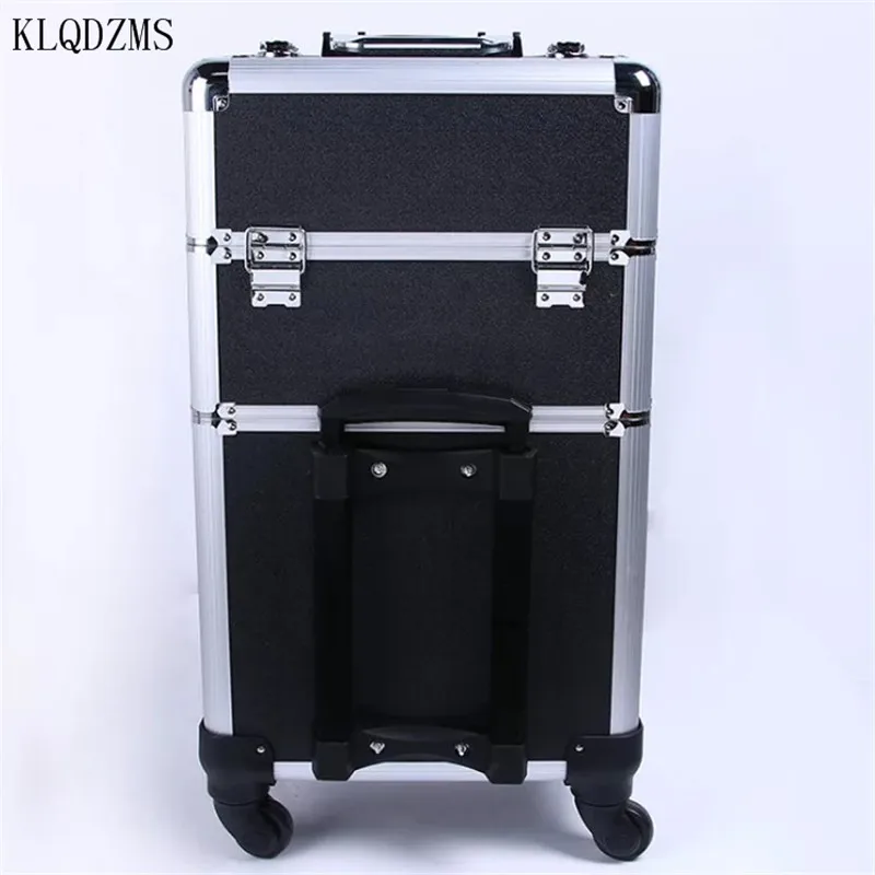 KLQDZMS Makeup Luggage Case Professional Trolley Portable Large-Capacity Makeup Suitcase Nail Art Embroidery Multi-Layer Toolbox images - 6