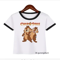 2022 chip n dale rescue rangers t shrit kawaii chip dale t shirt kids clothes boys girls gift short sleeve tees summer tops