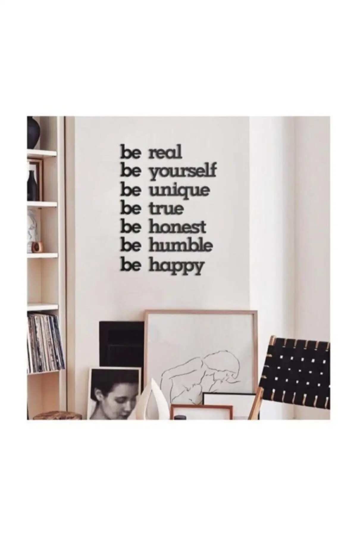 

Декоративные настенные столбики из МДФ черного цвета Be Real Yourself
