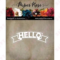 2022 hot new hello layered banner metal cutting dies scrapbook diary diy paper decoration embossing template greeting card molds