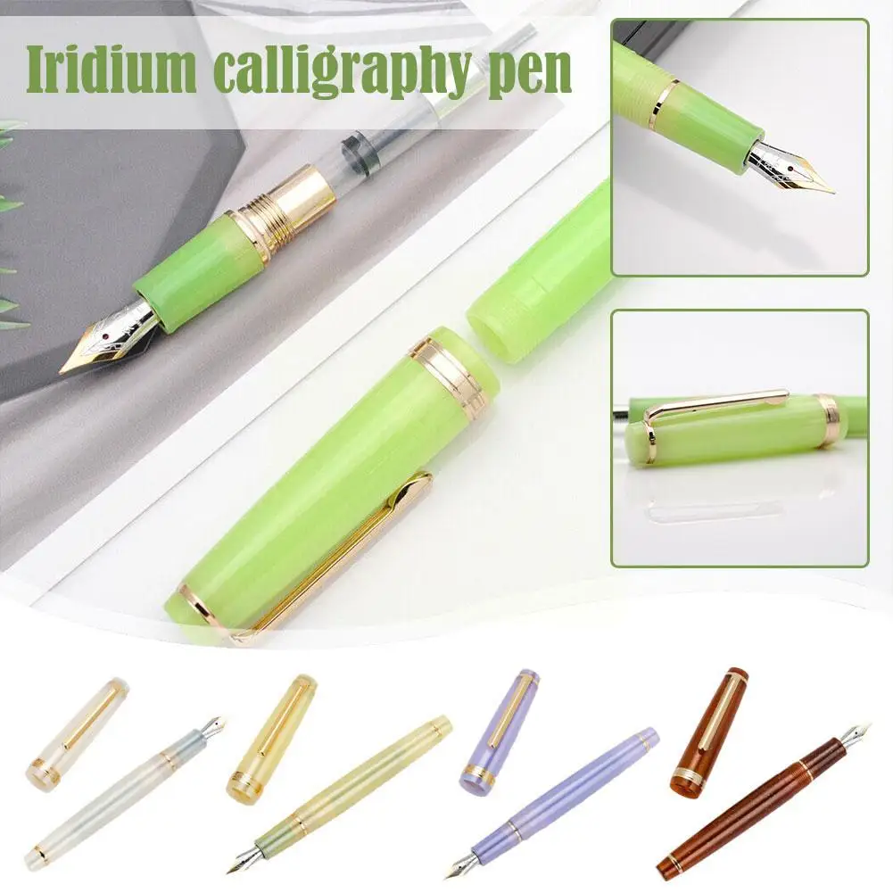 

Jinhao 82 Transparency Fountain Pen Acrylic Ink Pen Supplies F Elegante Spin Office Ef Business Writing School Golden Nib P P4y2