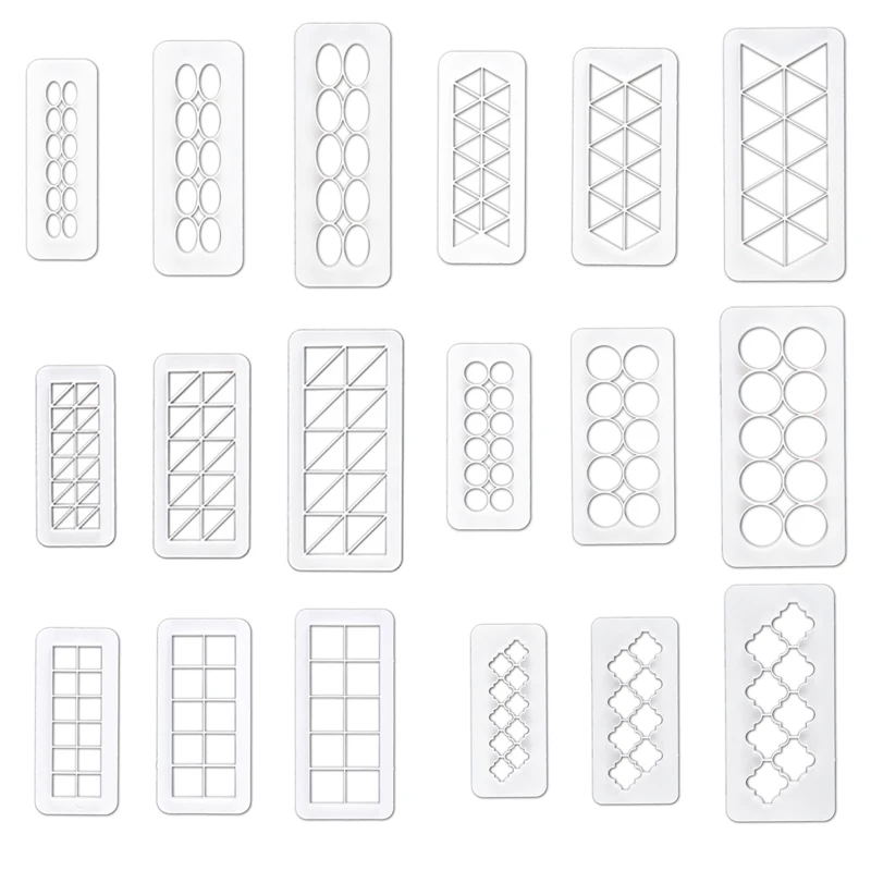 

3Pcs Lattice Transparent Texture Mat Sugar Craft Biscuit Cake Mold Border Kitchen Baking Cream Decor Tools Printing Die 11Style