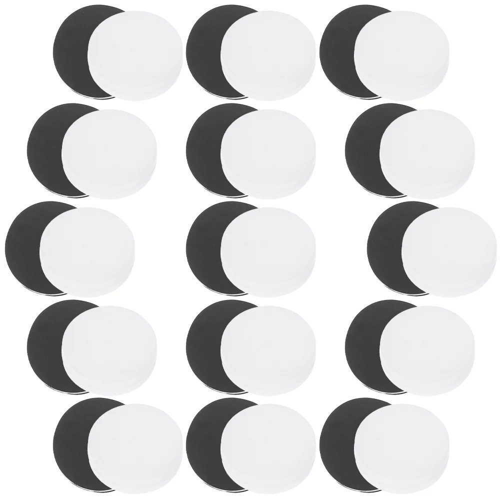 

30 Pcs Educational Toys Game Table Round Chess Accessories Practical Replacements Wooden Plastic Black