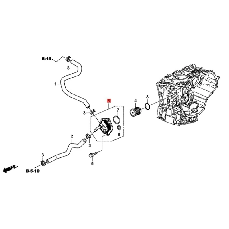 Обогреватель коробки передач 25560-5T0-003 Comp CVTF для Honda Fit Vezel City XR-V LIFE 1.5l 2015-2021 255605T0003