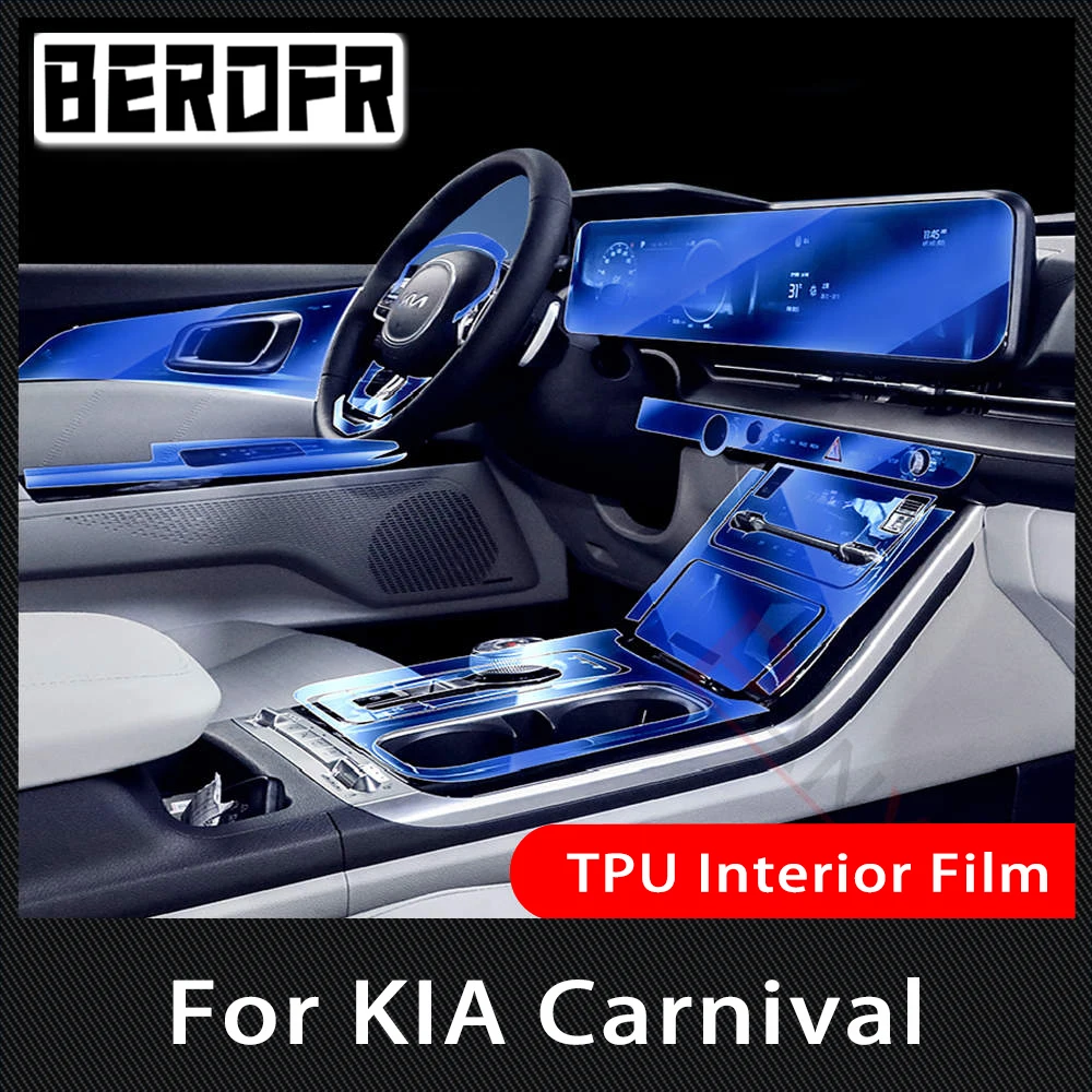 

For KIA Carnival 20-22 2021 Car Interior Center console Transparent TPU Protective film Anti-scratch Repair film Accessory Refit