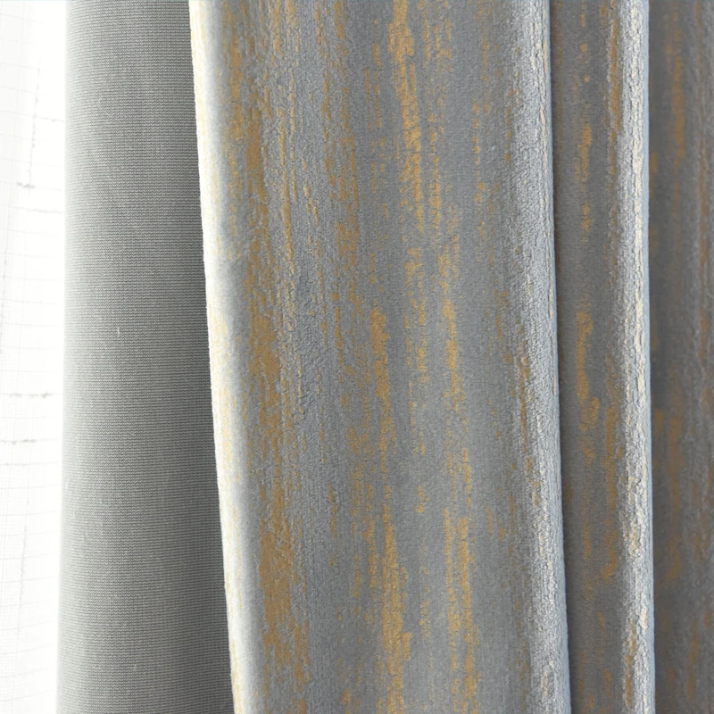 

Simple American Light Luxury High-end Curtains for Living Room Bedroom Floor-to-ceiling Bay Window Curtains Customization