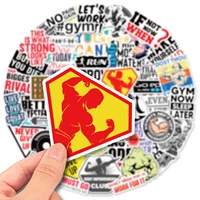 50 text stickers gym motivational culture stickers taekwondo hall wall gym layout decoration small stickers