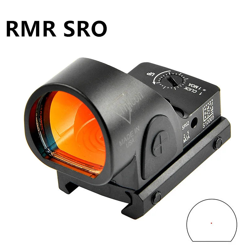

Mini RMR SRO Red Dot Sight Pistol Mos Glock Collimator Rifle Reflex Sights Scope Fit 20mm Rail Mount Airsoft Weapons