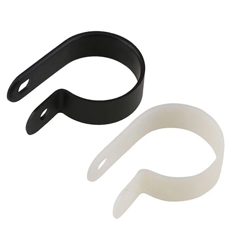 

10pcs R-Type Nylon Cable Clips Black Fasteners Cable Electrical Accessories Mounting Fixing Hardware Wiring Hose Clips