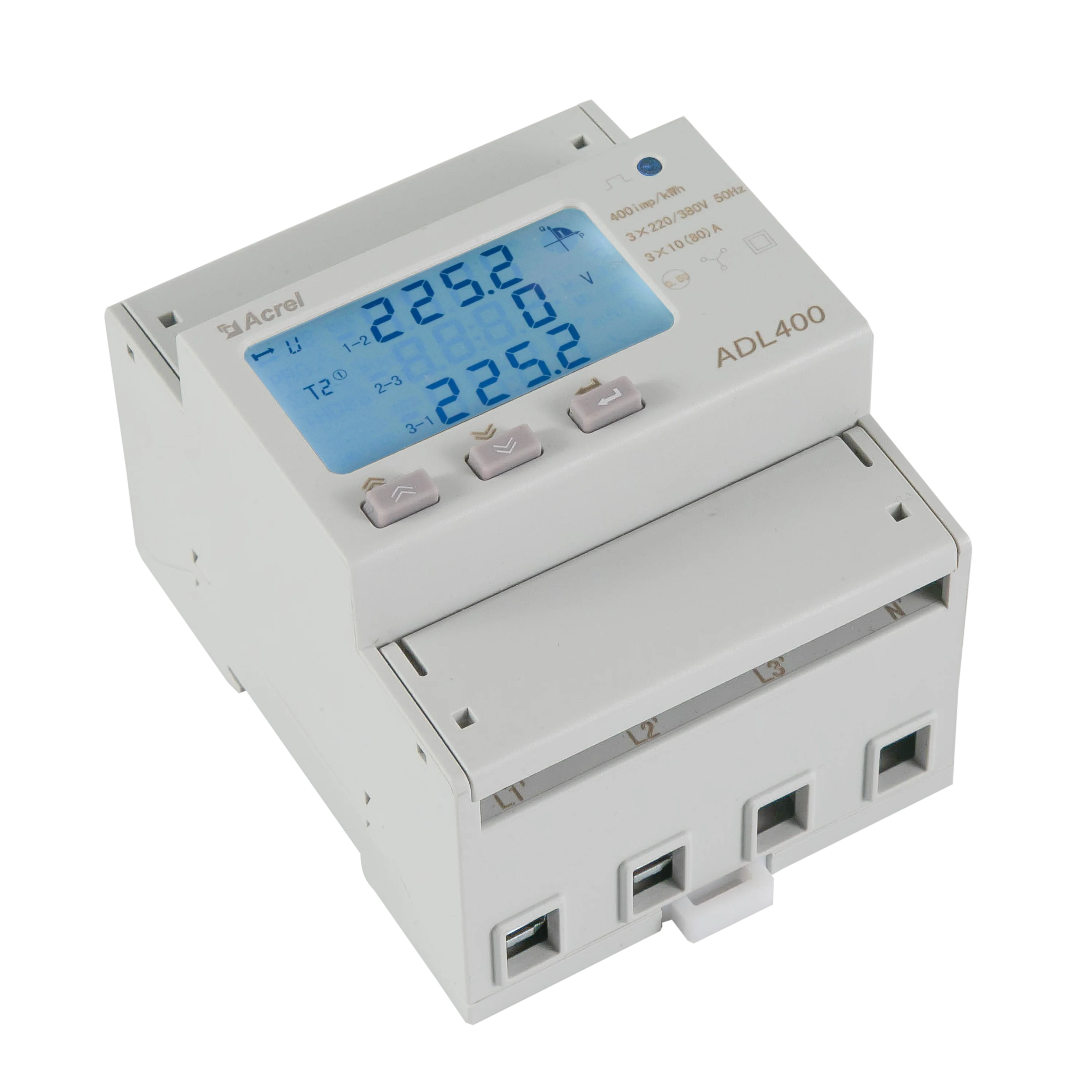 ADL400 Three Phase RS485 Modbus Meter Smart Mini Electrical Din Rail Multifunction Mbus Meter with Resettable Energy