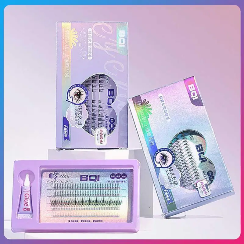 

Segmented Womens Group Eyelashes Ultra-fine Natural Curly False Eyelashes Basf Wool Bqi Korean Female Makeup