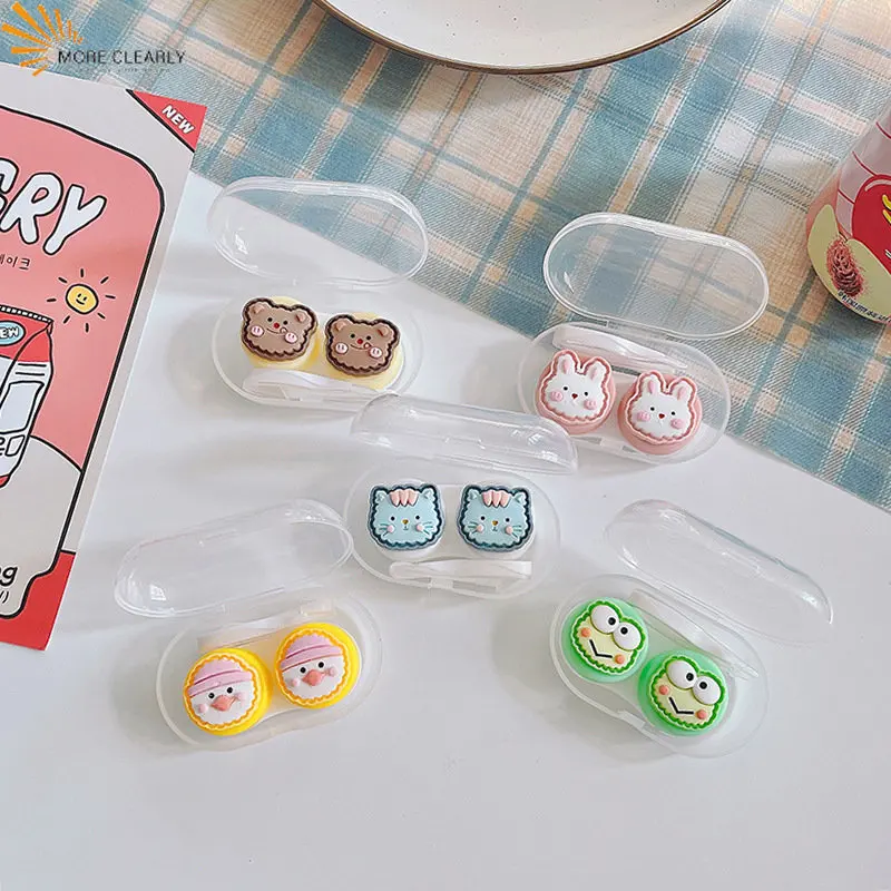 

1 шт., дорожный мультяшный чехол для женских контактных линз