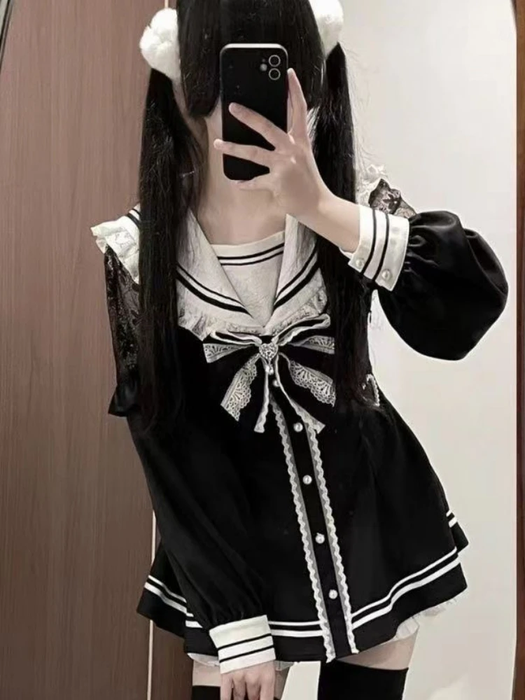 Японский кавайный комплект из 2 предметов женские наряды шорты платье костюм