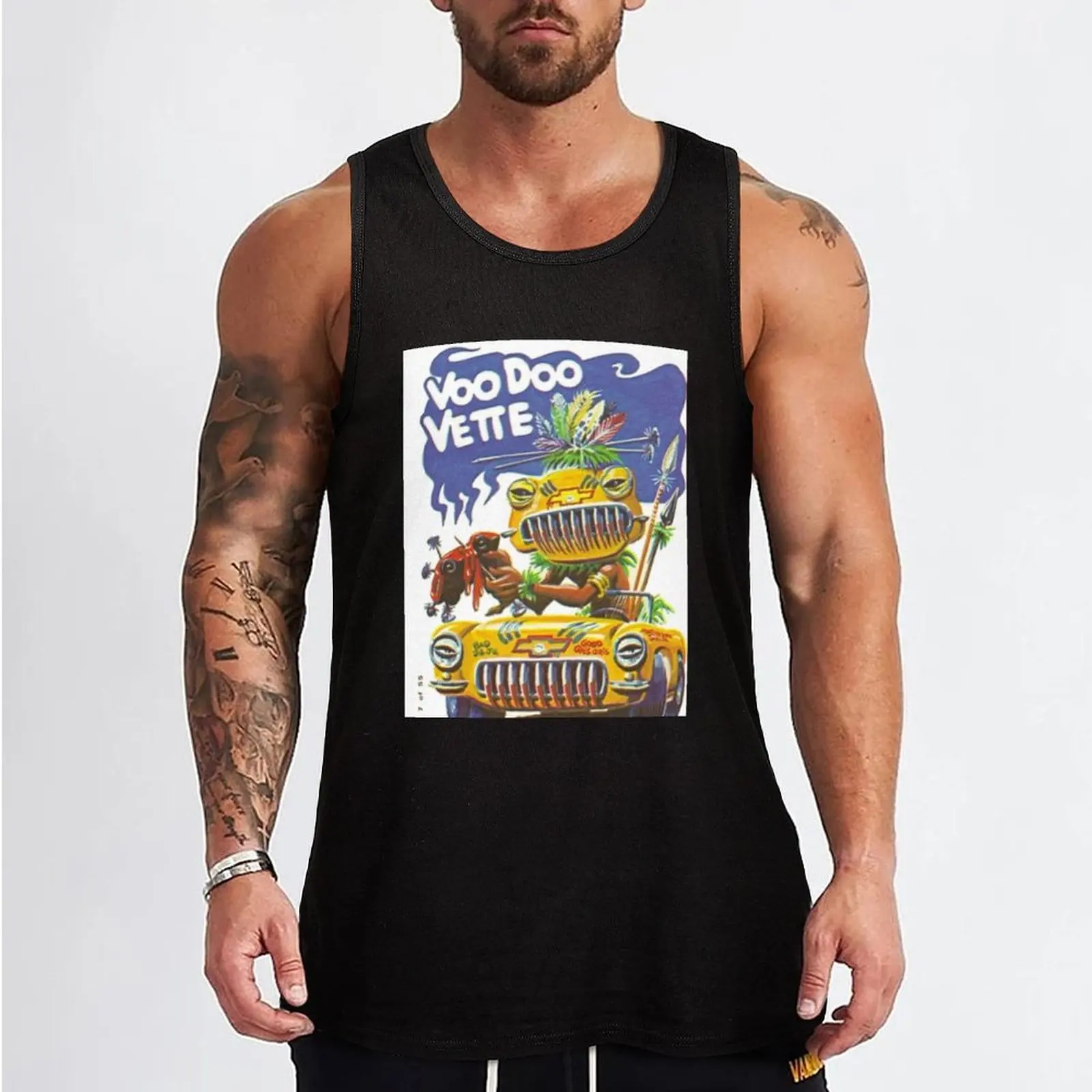Фото # 7 Voo Doo Vette, майка Weird Wheels Tank Top, простая однотонная майка без рукавов, повседневная рубашка без рукавов №2