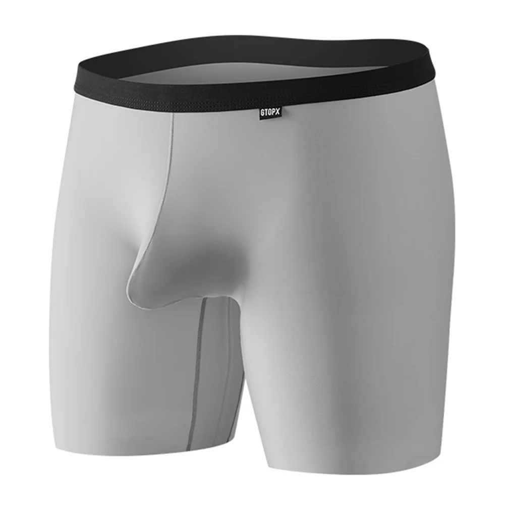 

Summer Men Ice Silk Low Waist Boxer Briefs Underwear Shorts Underpants Panties Breathable And Wear-resistant Men's Boxer Shorts