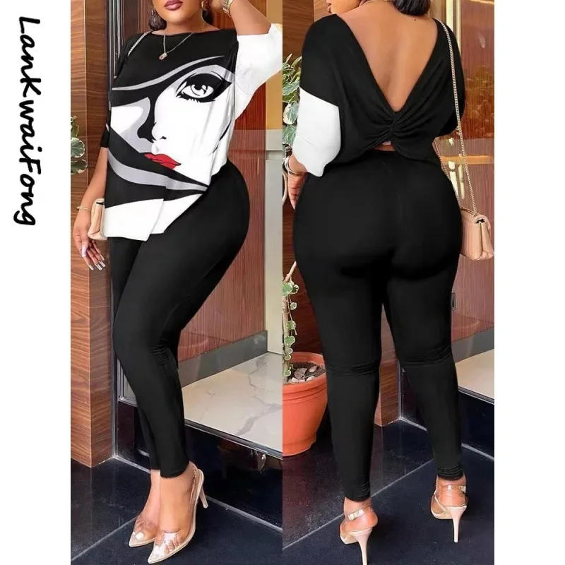 Женский Повседневный костюм свободного покроя облегающие брюки с открытой