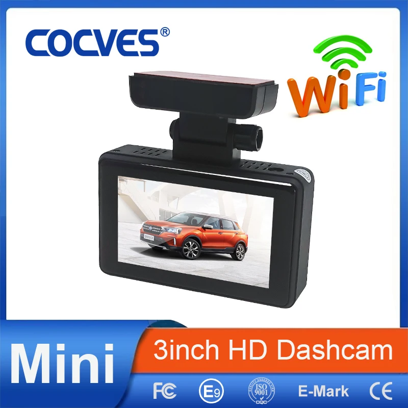 

COCVES 3inch Dash Cam WIFI 2K Super Mini Car Camera Wireless Night Version G-Sensor Driving Recorder With Backup Camera