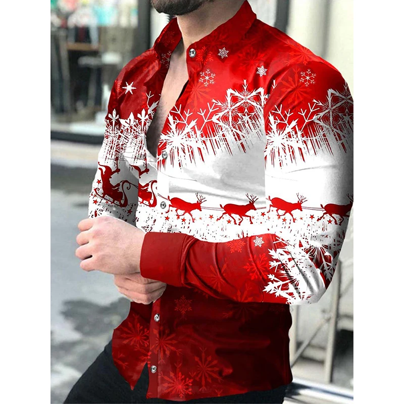 Luxury Mens Shirts Turn Down Collar Casual Designer Eyeglass Print Button Down Shirt Long Sleeve Tops Mens Clothing Prom Cardiga