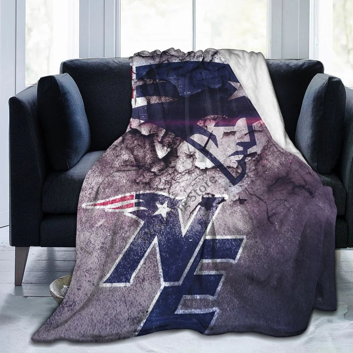 

New England Patriots Throw Blanket Fuzzy Warm Throws for Winter Bedding 3D Printing Soft Micro Fleece Blanket