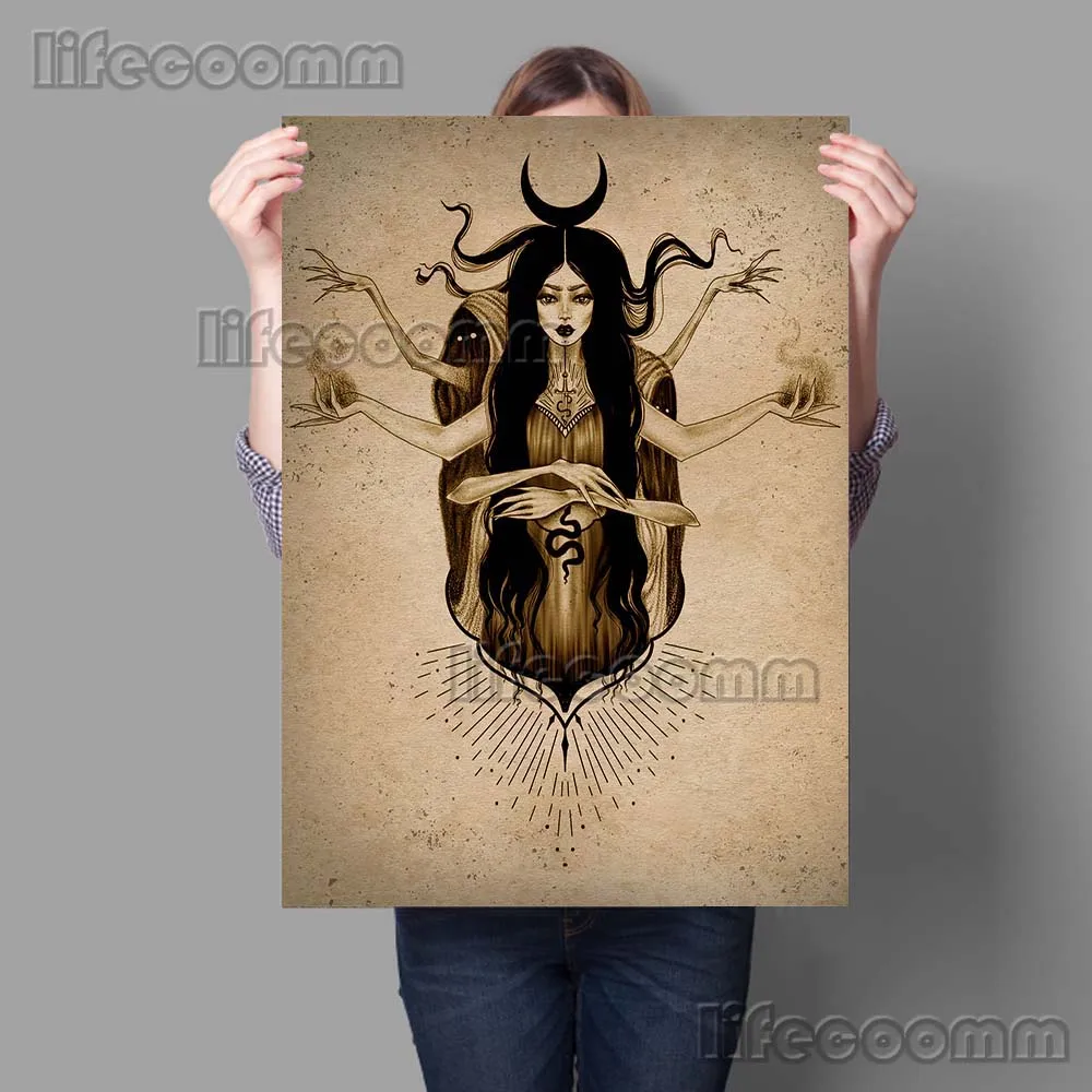 

Художественный плакат ведьма сатанинский стиль