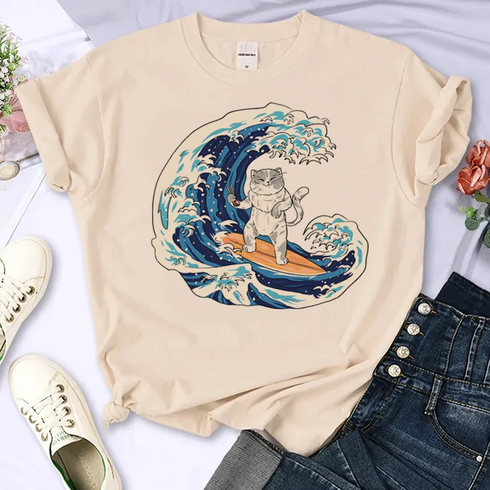 

Funny Cat Print t-shirts women streetwear funny designer Tee female funny clothing