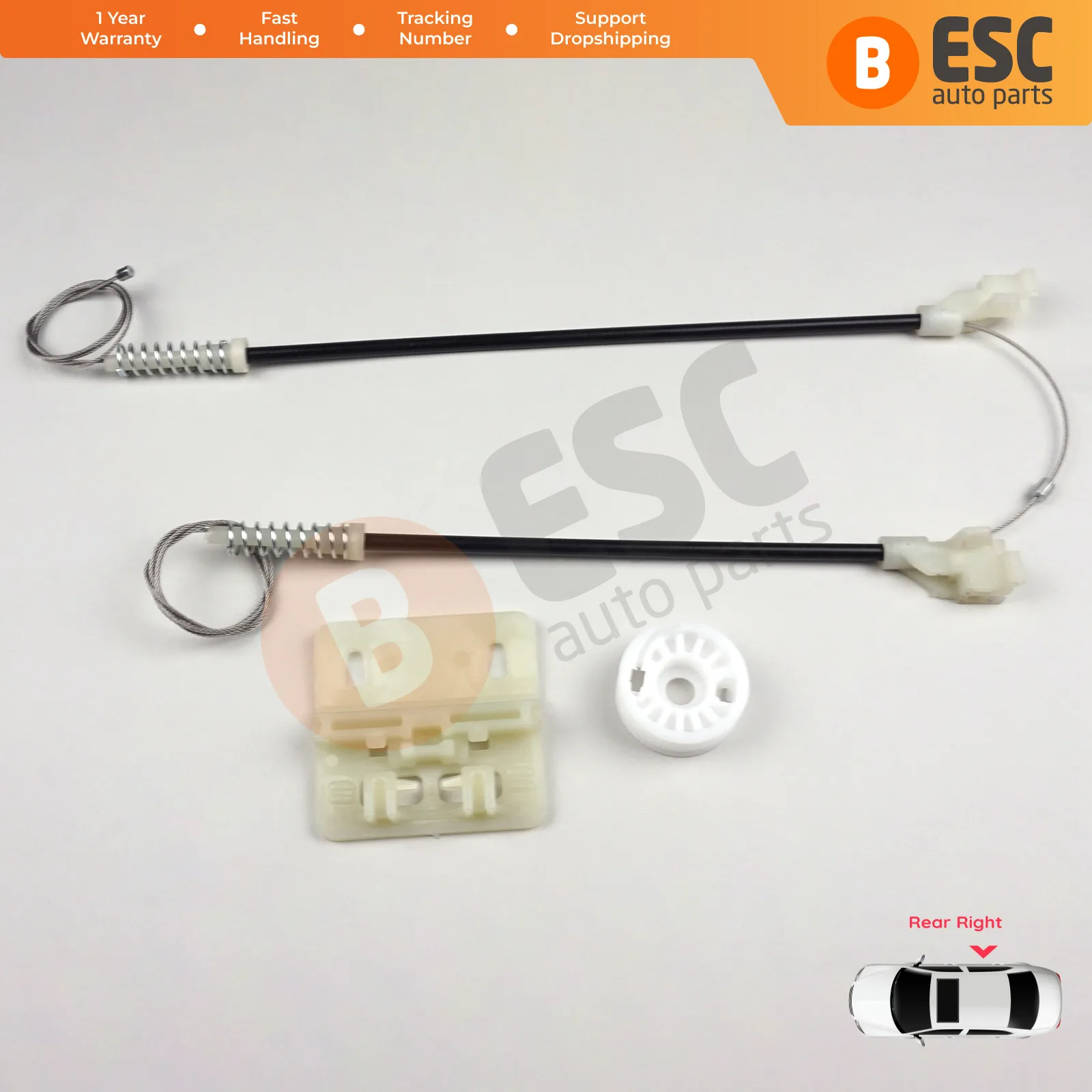 

Автозапчасти ESC EWR463, электрический стеклоподъемник, комплект для ремонта, задняя правая дверь для Land Rover Freelander 1997-2006