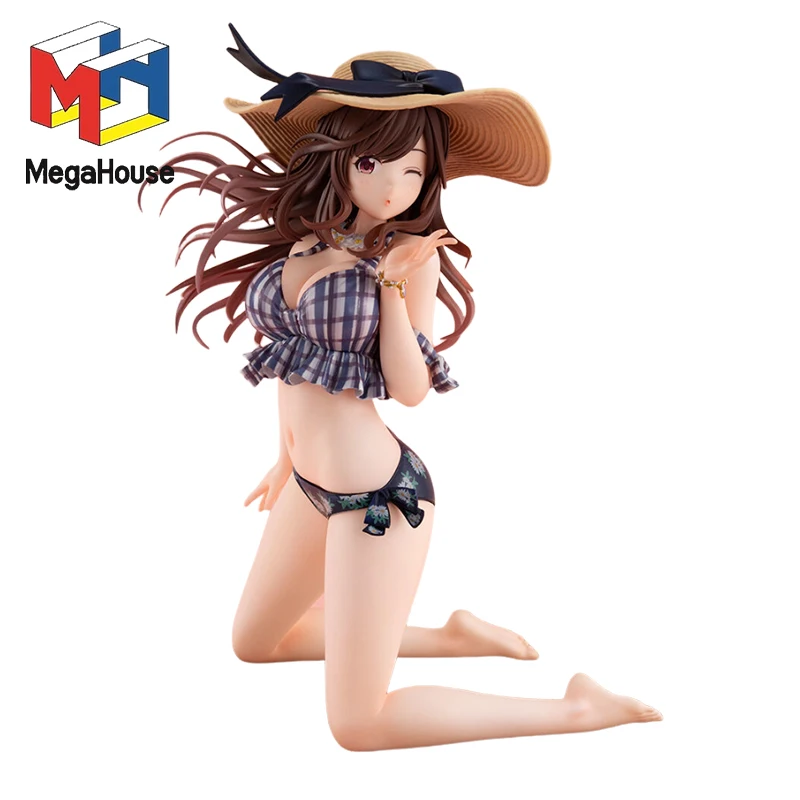Оригинальный подлинный мега-дом IDOLM @ STER Tsukioka Love Bell ПВХ аниме-фигурка