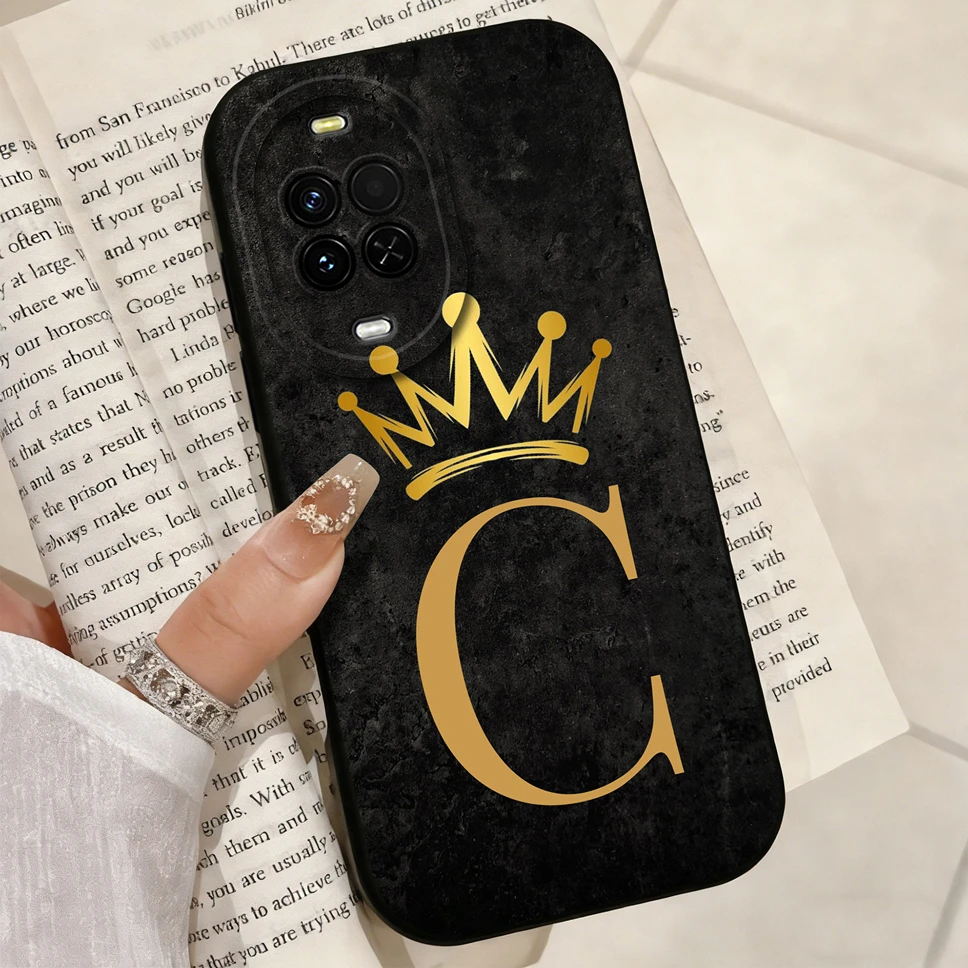 Фото Чехол для телефона Huawei Nova 15 Pro Max Capa Luruxy с буквами от A до Z, гладкий защитный чехол для Huawei Nova 15 Pro Max, мягкий бампер №4