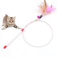 90cm cat toys cat teaser wire fish funny cat rod fishing cat rod feather bell funny cat stick pet interactive replaceable head