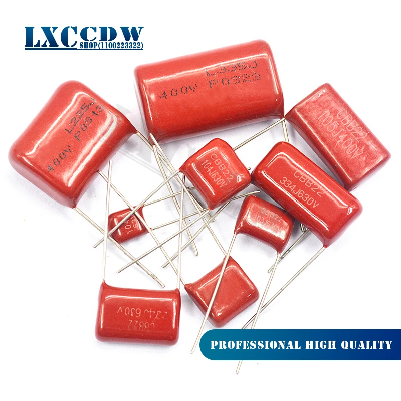 

20PCS 100V101J 100V 100PF 100P 100V 101 Pitch 5MM CBB Polypropylene film capacitor