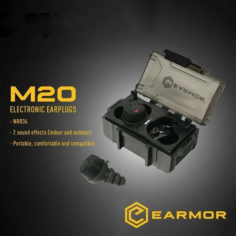 EARMOR M20 MOD3 электронная лампа-шумоподавление Шумоподавление для охоты силиконовые
