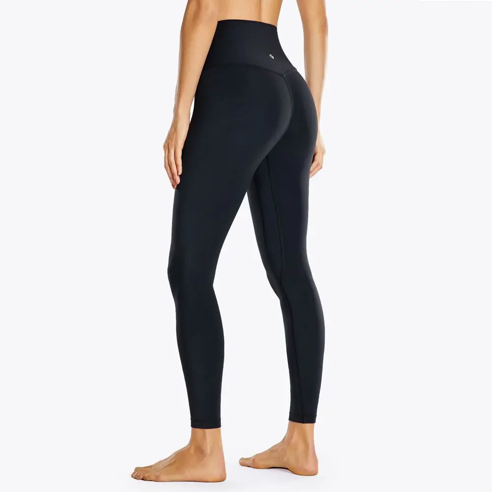 Women Workout Leggings Naked Feeling Cargo 28 Inches High Waisted Athletic Yoga Pants Elastic Slim Sexy Trousers Hips Lifting