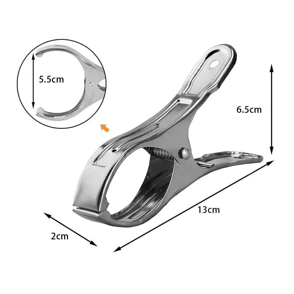

6pcs Durable Clothes Cover Clothes Resistance Clamp Beach 6.5cm And Stainless Duvet The Skid Pin 13 Hanger Steel *