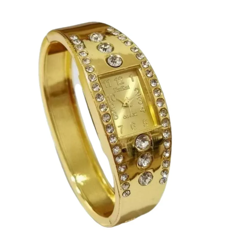 Часы с позолоченным браслетом винтажные женские часы квадратным - купить по