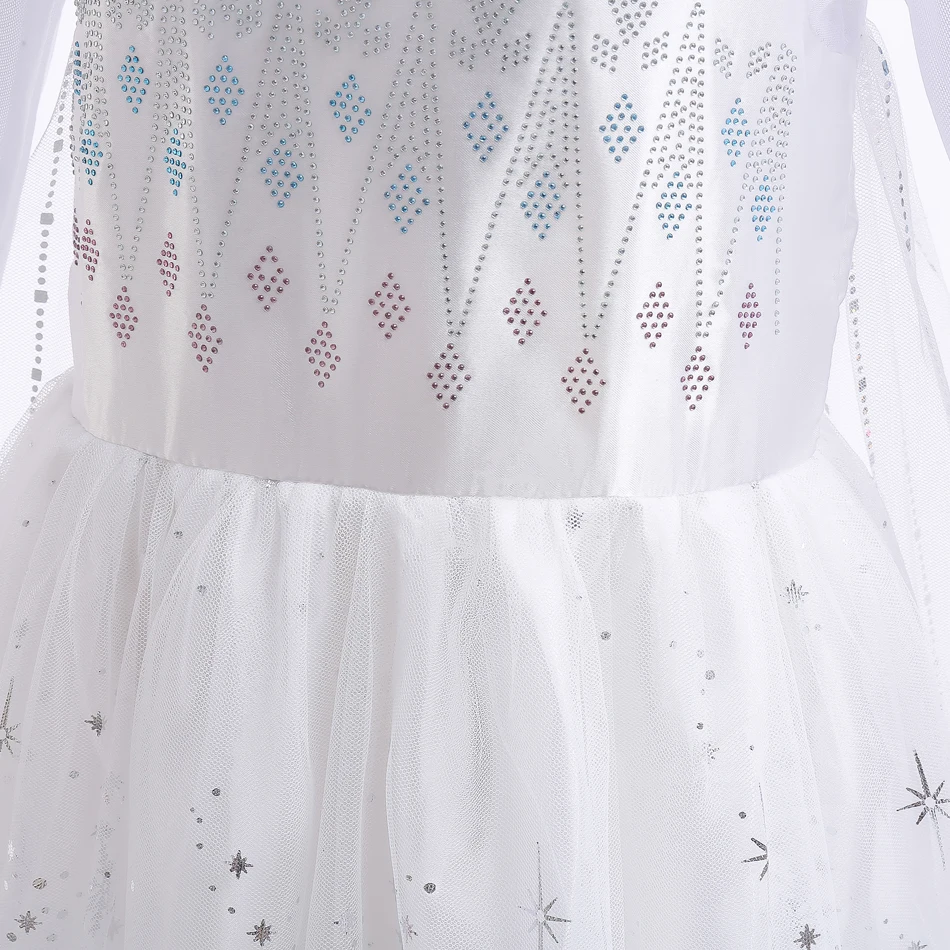 Детское платье Эльзы для девочек карнавальный костюм Снежной Королевы