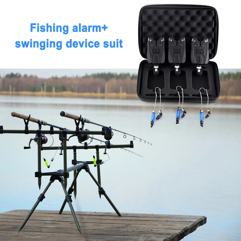 

Fishing Alarm Swinger Set Intelligent LED Light Fishing Bell Swinger Water Resistant Fishing Bite Alarm Tackle Tools Accessories