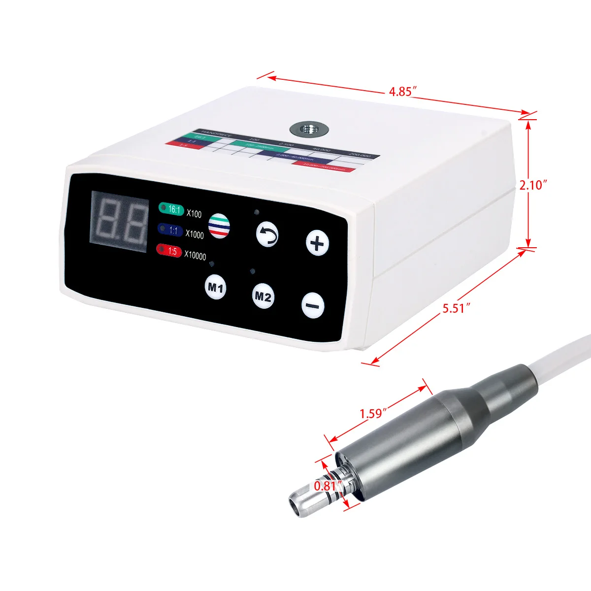 

Dental Brushless Electric Clinical Micromotor Matching 1:1&1:5 Fiber Optic Contra Angle Dentistry Tool E-type