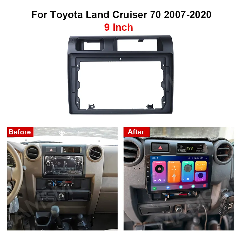 Фото MAMSM 2023-2024 для TOYOTA LAND CRUISER 70, автомобильный радиоприемник, панель автомобильного радио, жгут проводов, рамка, аксессуары для приборной панели №5