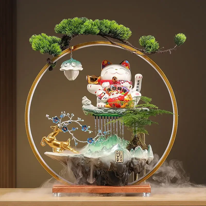 Фортуна кот курильница водопад ароматическая дзен керамическая домашний декор