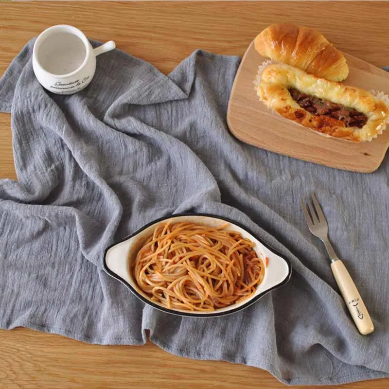 Простая хлопковая скатерть 45x65 см домашняя кухонная салфетка коврик для еды