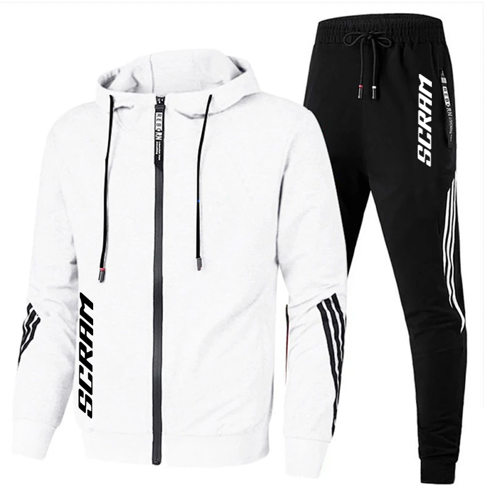 FOR Himalayan Scram411 himalayan scram 411 Motorcycle 2023 new men's casual sportswear sportswear hooded printe top trousers