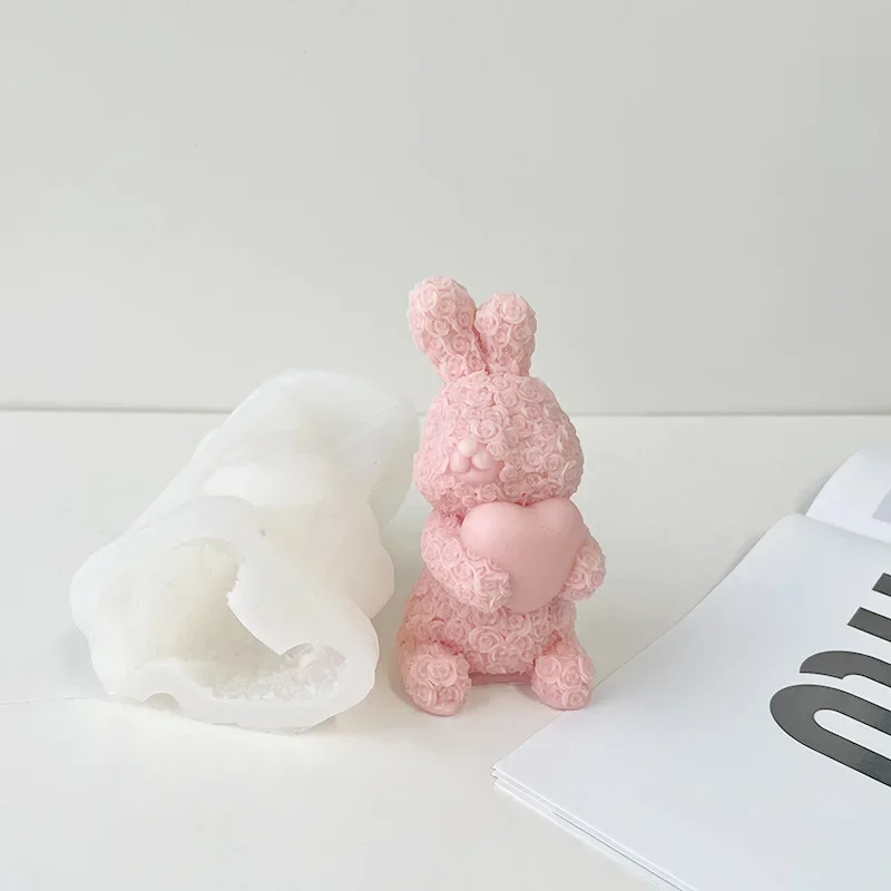 Силиконовая форма для кроличьей свечи розового кролика сделай сам ручная работа