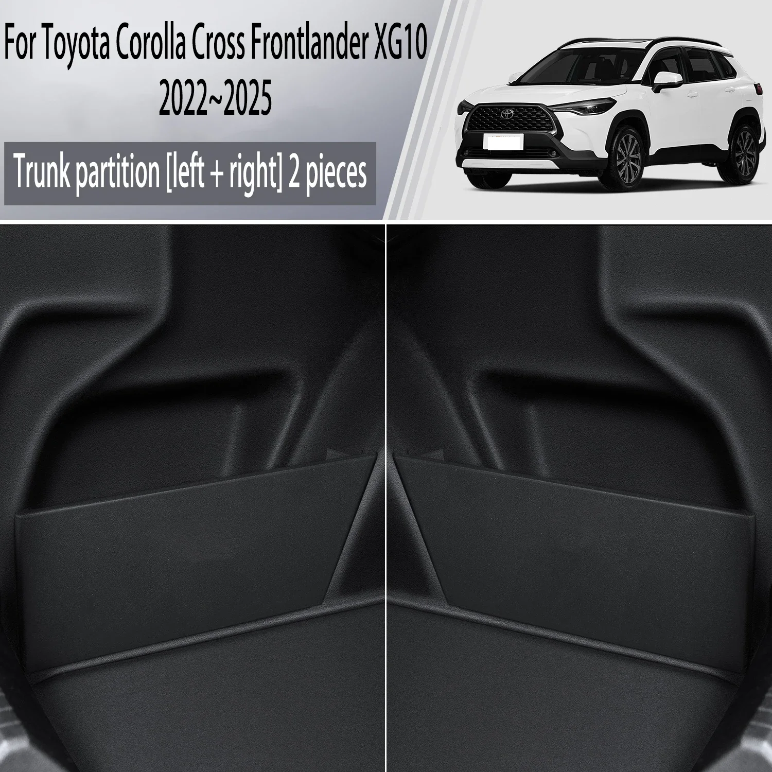 

Для Toyota Corolla Cross Frontlander XG10 2022 ~ 2025 перегородка для хранения багажника, многофункциональный ящик для хранения, аксессуары для салона автомобиля