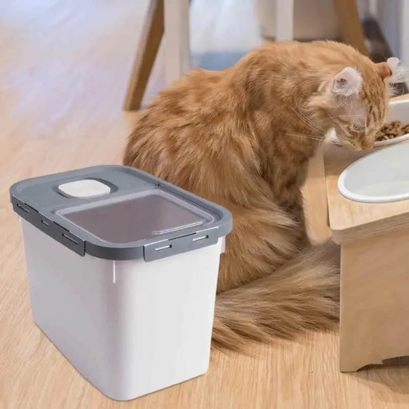 

22lb Pet Food Storage Container Airtight Dry Food Storage Moisture Proof Large Capacity Food Storage Sealed Bucket Pet Supplies