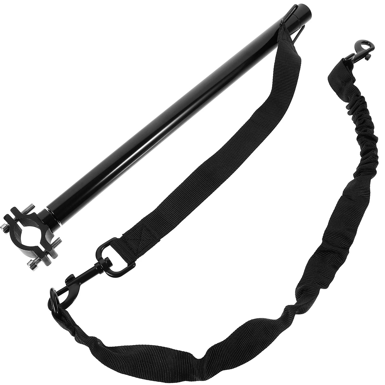 

Harness Leash Bicycle Dog Walker Pet Pulling Rope Traction Bicycles 89X2.5CM Adjustable Outdoor Black Cloth Safe Accessories