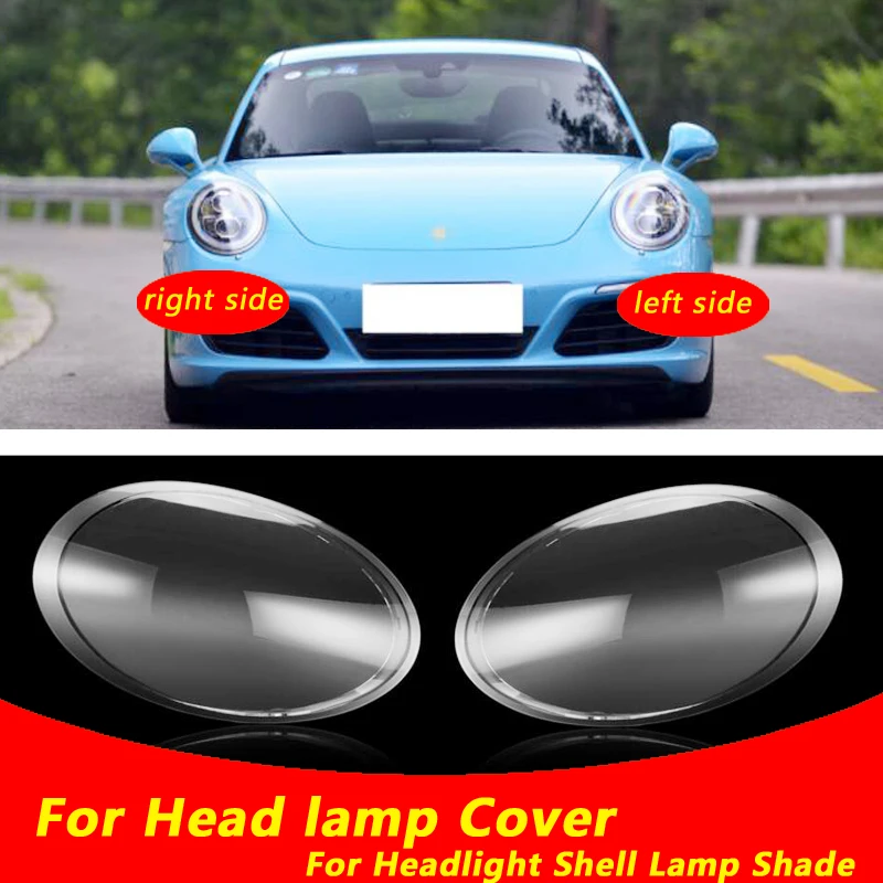 

Use For Porsche 911 2016-2018 911 Transparent Headlamp Cover Lamp Shade Front Headlight Shell Lampshade Lens shell