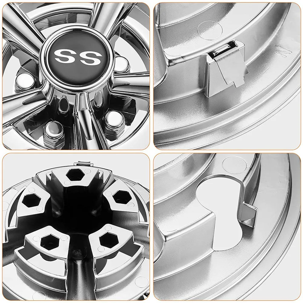 Cart Hubcaps,8 Inch Ss Chrome Golf Cart Hub Caps,shiny Wheel Covers Hubcaps For Yamaha,ezgo,club Car Golf Cart